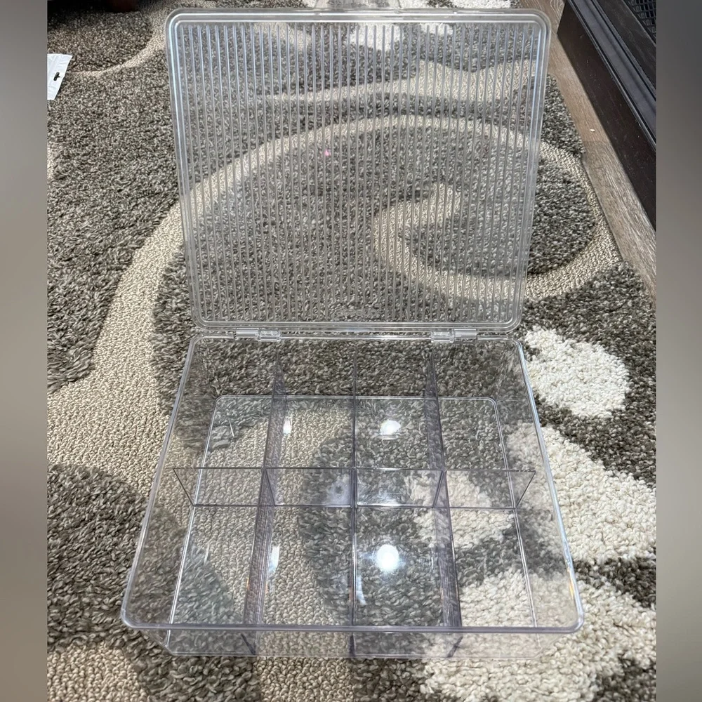 Clear Acrylic Extra Large Tea Bag Organizer Storage Box.